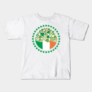 Saint Patrick’s Day Shamrocks - Ireland Colors Kids T-Shirt